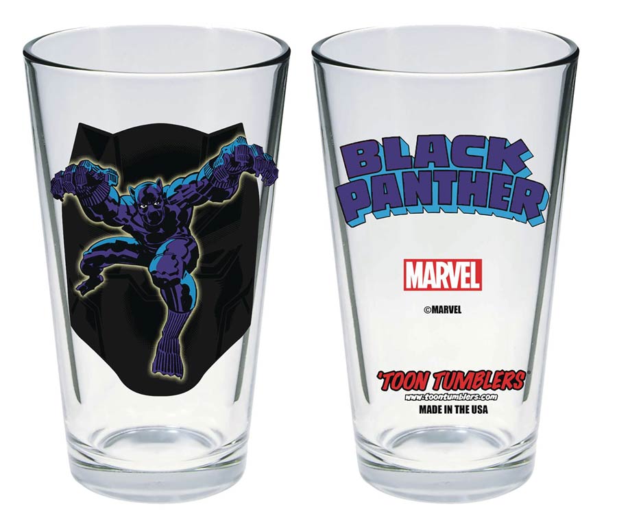 Marvel Comics Toon Tumblers Pint Glass - Black Panther