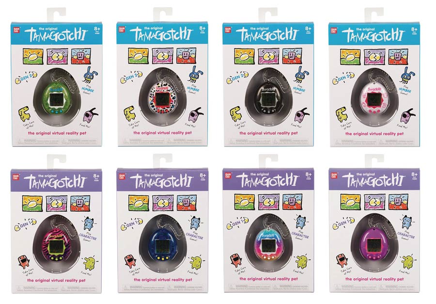 Original Tamagotchi 2018 Wave A 8-Piece Display