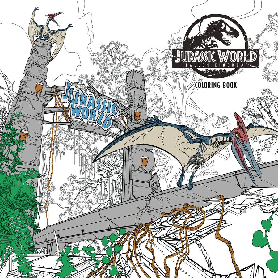 Jurassic World Fallen Kingdom Adult Coloring Book TP