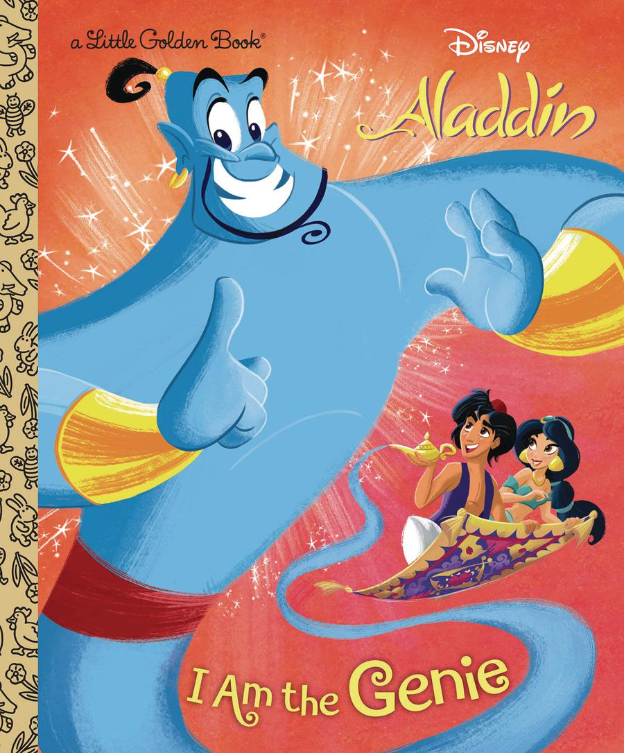 Disneys Aladdin I Am The Genie Little Golden Book HC
