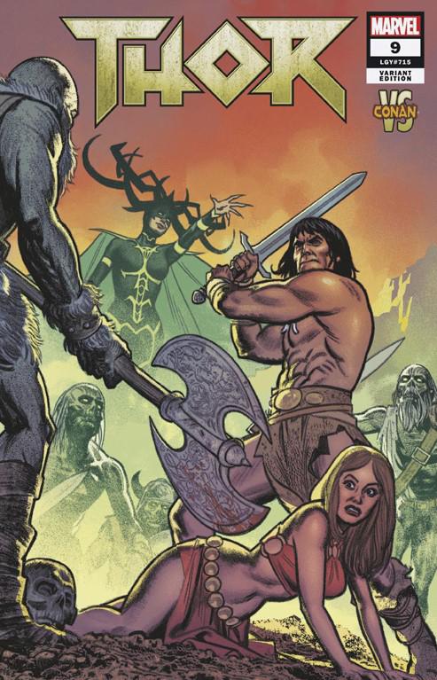 Thor Vol 5 #9 Cover C Variant Greg Smallwood Conan vs Marvel Villains Cover