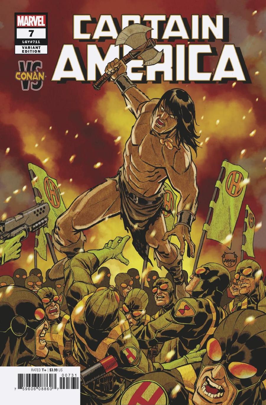 Captain America Vol 9 #7 Cover C Variant Dave Johnson Conan vs Marvel Villains Cover