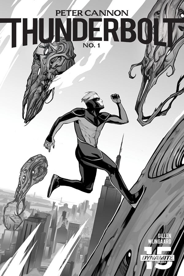 Peter Cannon Thunderbolt Vol 3 #1 Cover F Incentive Caspar Wijngaard Black & White Cover