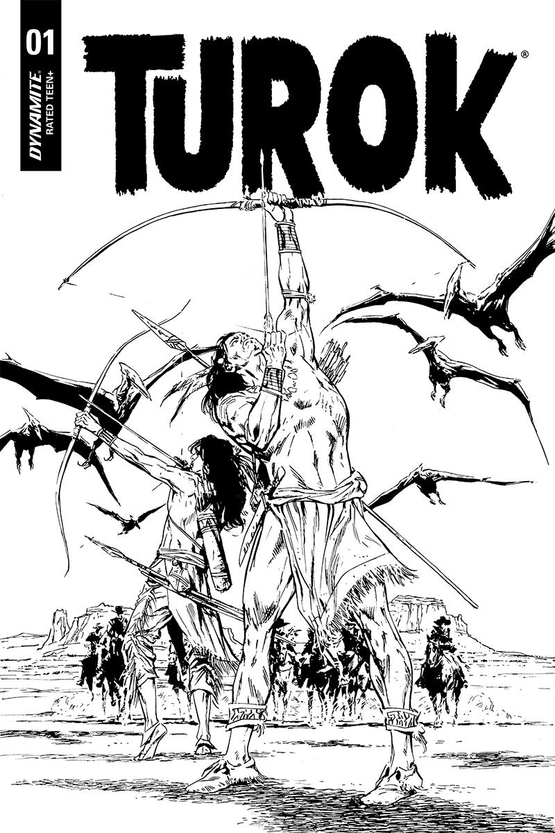 Turok Vol 3 #1 Cover J Incentive Butch Guice Black & White Cover