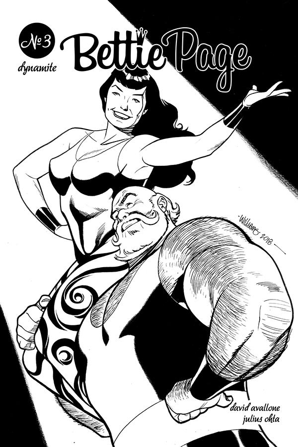 Bettie Page Vol 2 #3 Cover G Incentive David Williams Black & White Cover