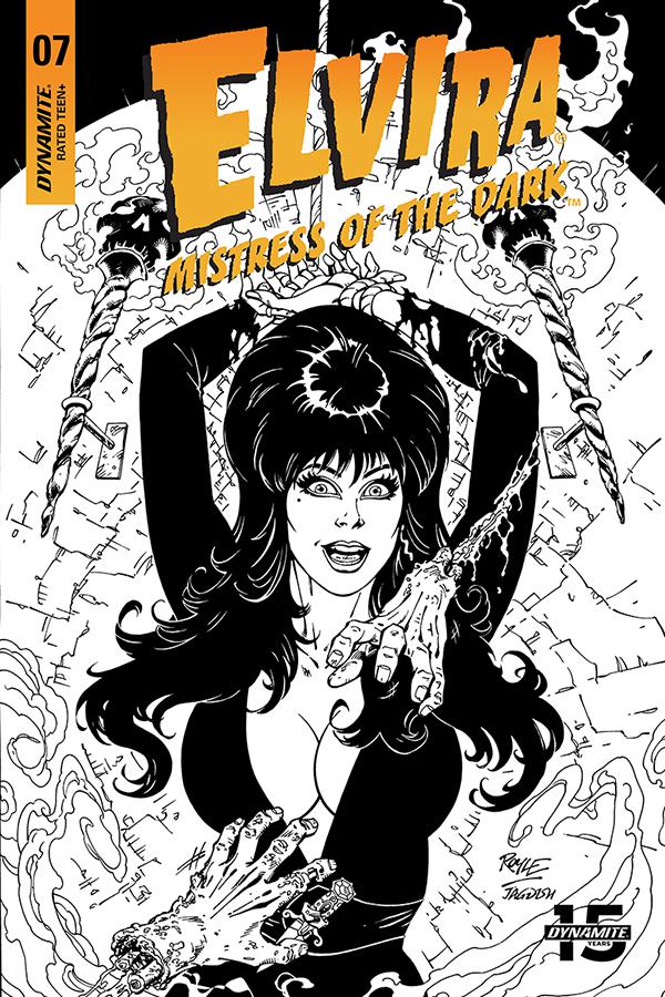 Elvira Mistress Of The Dark Vol 2 #7 Cover H Incentive John Royle Black & White Cover