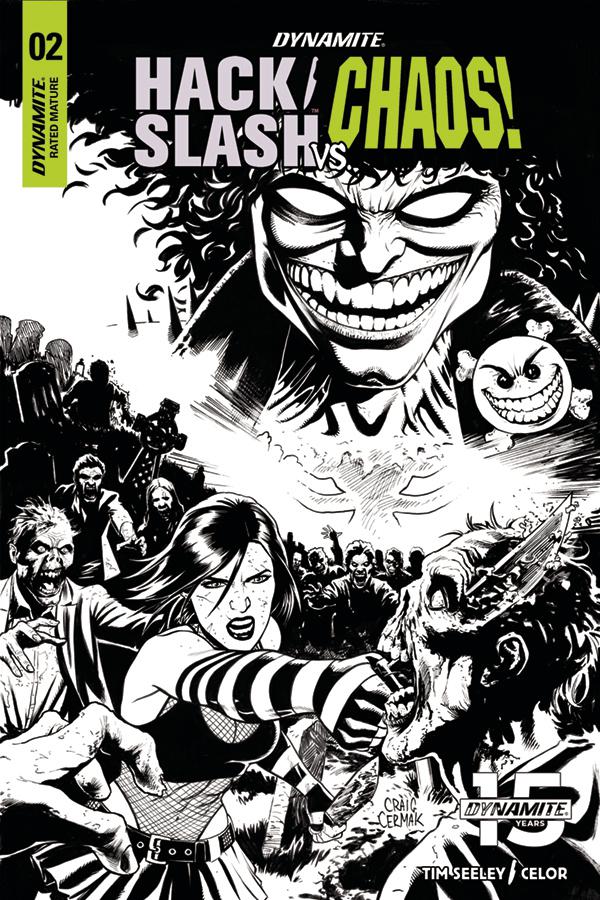 Hack Slash vs Chaos #2 Cover D Incentive Craig Cermak Black & White Cover