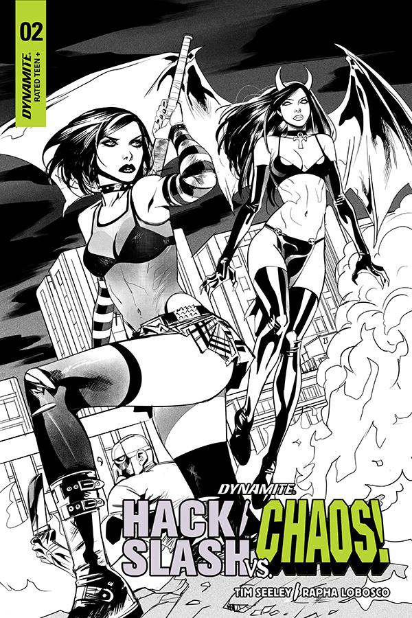 Hack Slash vs Chaos #2 Cover H Incentive Celor Black & White Cover