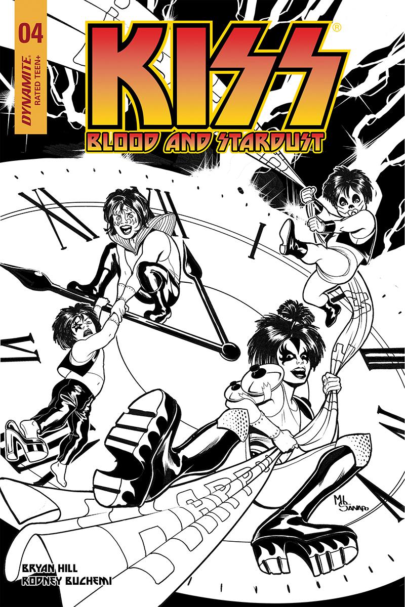 KISS Blood And Stardust #4 Cover G Incentive Maria Sanapo Black & White Cover
