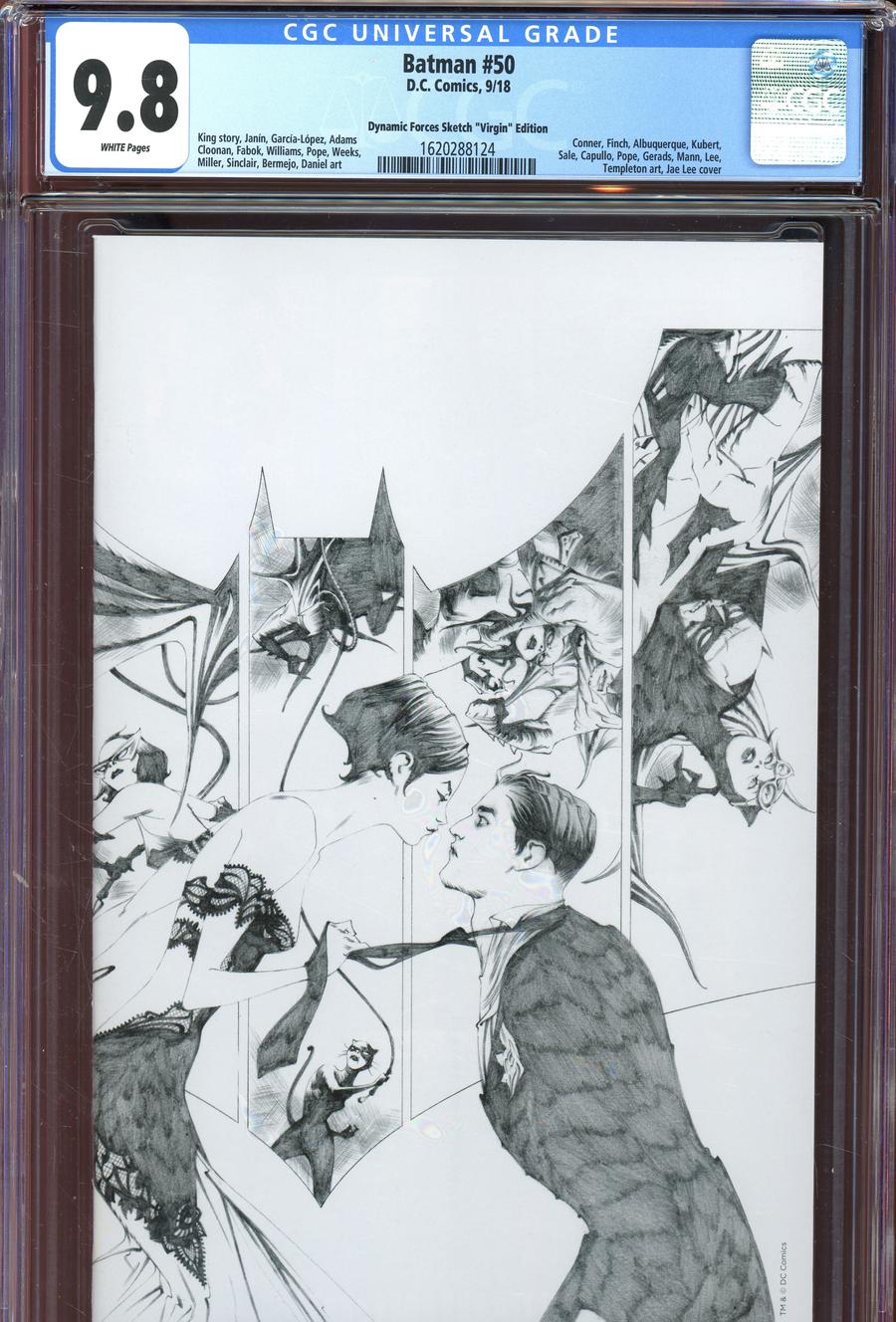 Batman Vol 3 #50 Cover Z-N DF Exclusive Jae Lee Pure Pencil Sketch Cover CGC Graded