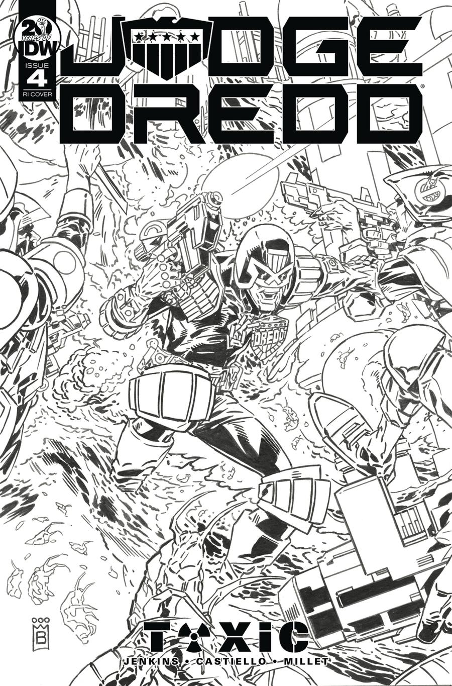 Judge Dredd Toxic #4 Cover C Incentive Mark Buckingham Sketch Cover