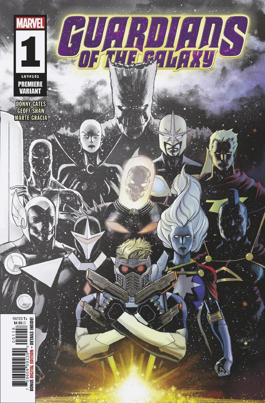 Guardians Of The Galaxy Vol 5 #1 Cover K Incentive David Marquez Premiere Variant Cover