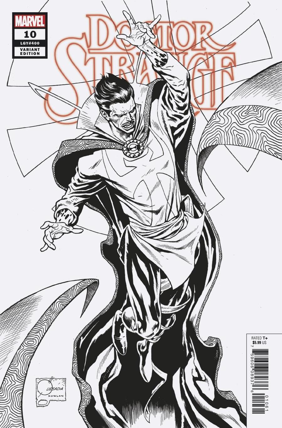 Doctor Strange Vol 5 #10 Cover F Incentive Joe Quesada Black & White Variant Cover