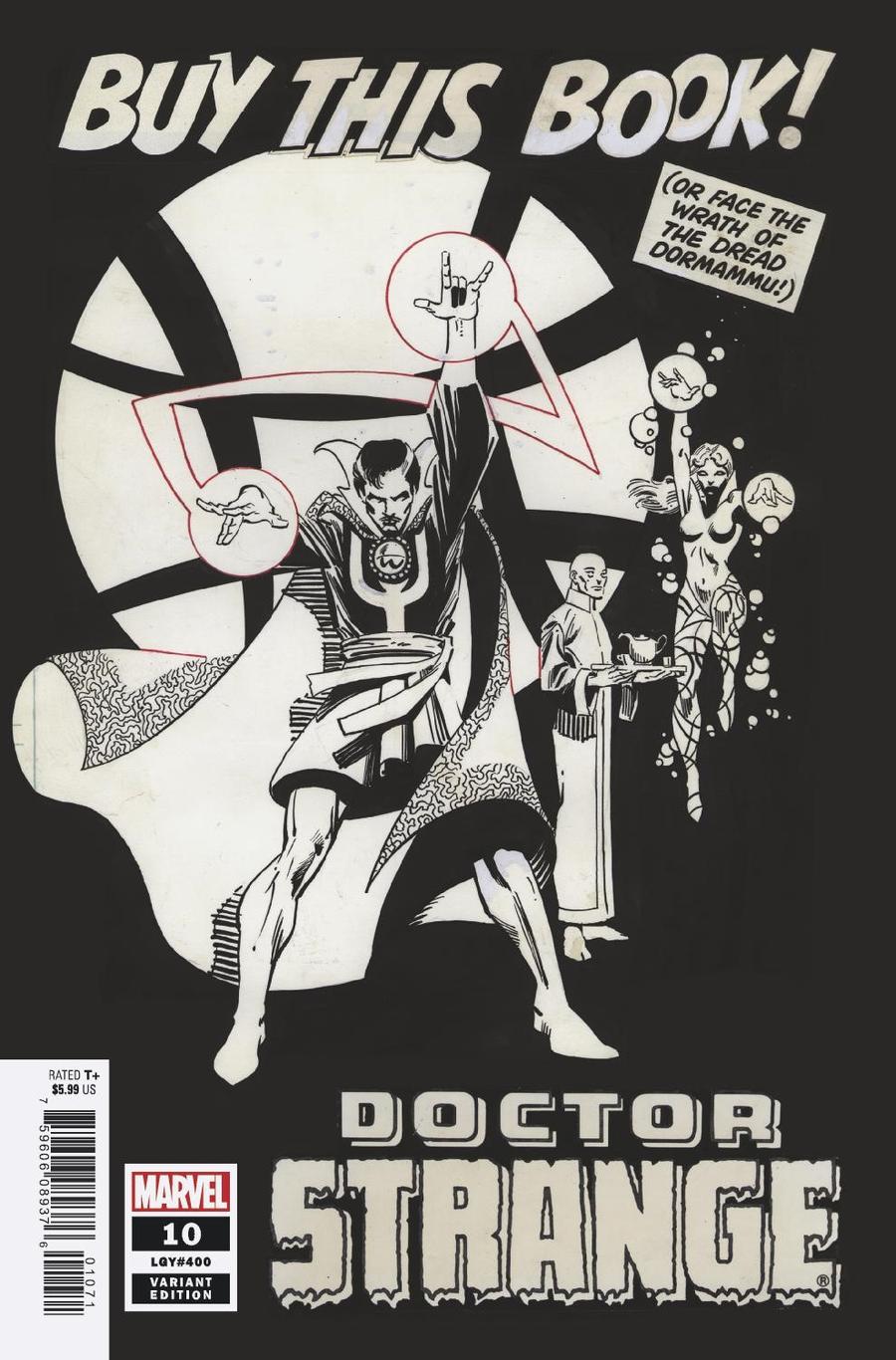 Doctor Strange Vol 5 #10 Cover G Incentive Frank Miller Hidden Gem Black & White Variant Cover