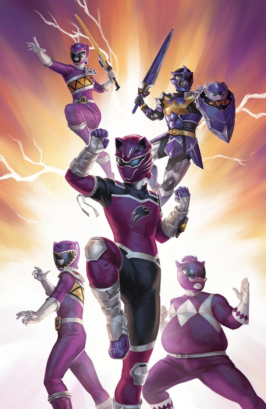 Mighty Morphin Power Rangers (BOOM Studios) #35 Cover D Incentive Linda Lithen Virgin Variant Cover