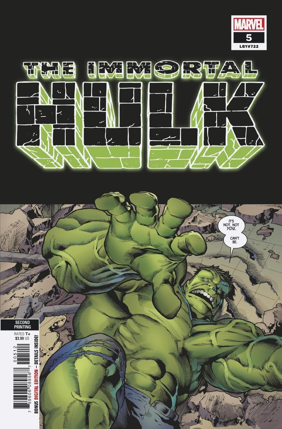Immortal Hulk #5 Cover C 2nd Ptg Variant Joe Bennett Cover