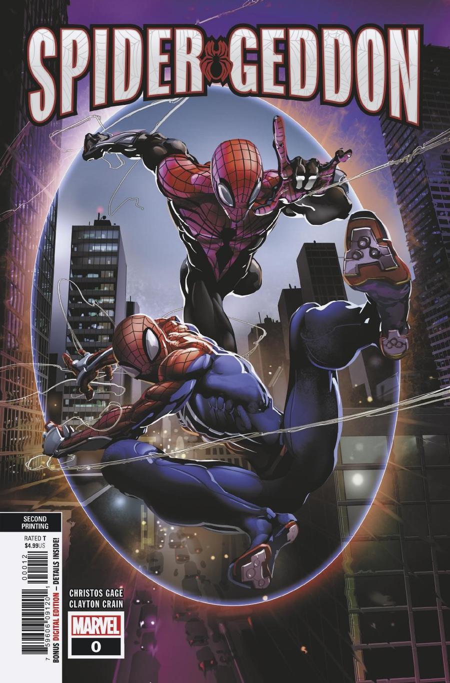 Spider-Geddon #0 Cover F 2nd Ptg Variant Clayton Crain Cover