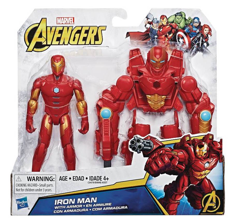 Avengers Deluxe 6-Inch Action Figure Assortment 201801 - Iron Man With Armor