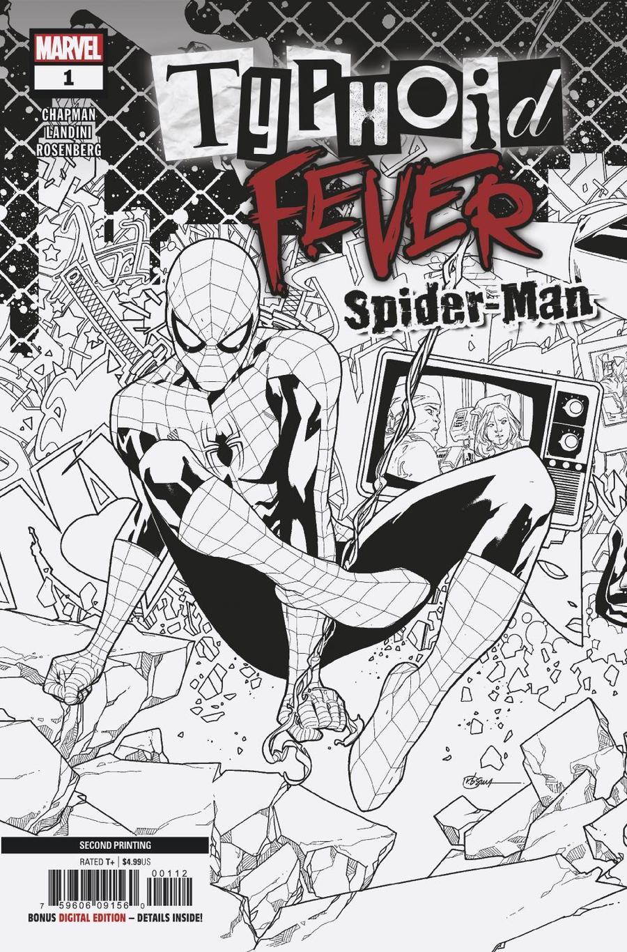 Typhoid Fever Spider-Man #1 Cover E 2nd Ptg Variant Stefano Landini Cover
