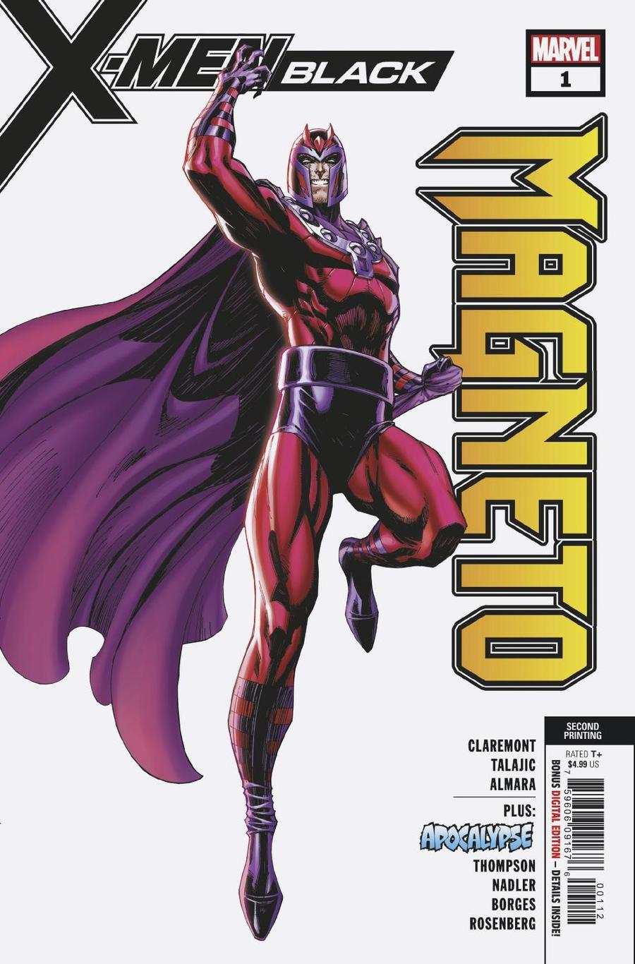 X-Men Black Magneto #1 Cover D 2nd Ptg Variant J Scott Campbell Cover