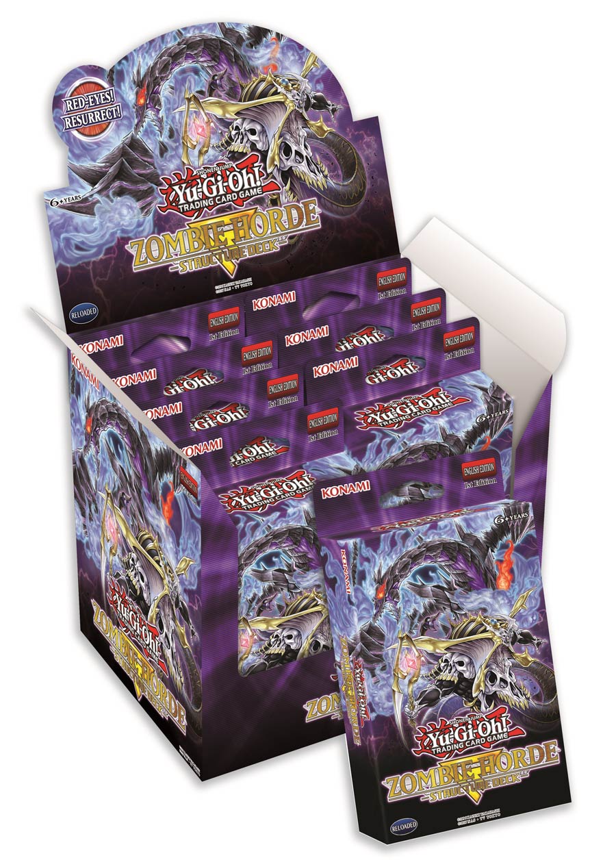 Yu-Gi-Oh Zombie Horde Structure Deck Display Of 8 Decks