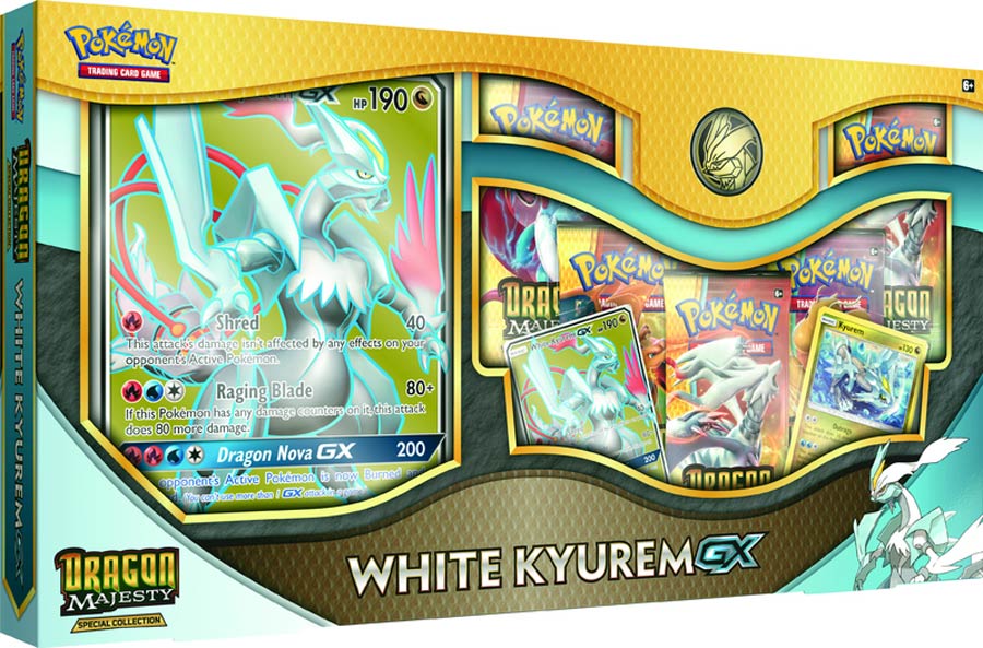 Pokemon TCG Dragon Majesty Special GX Collection Box - White Kyurem GX