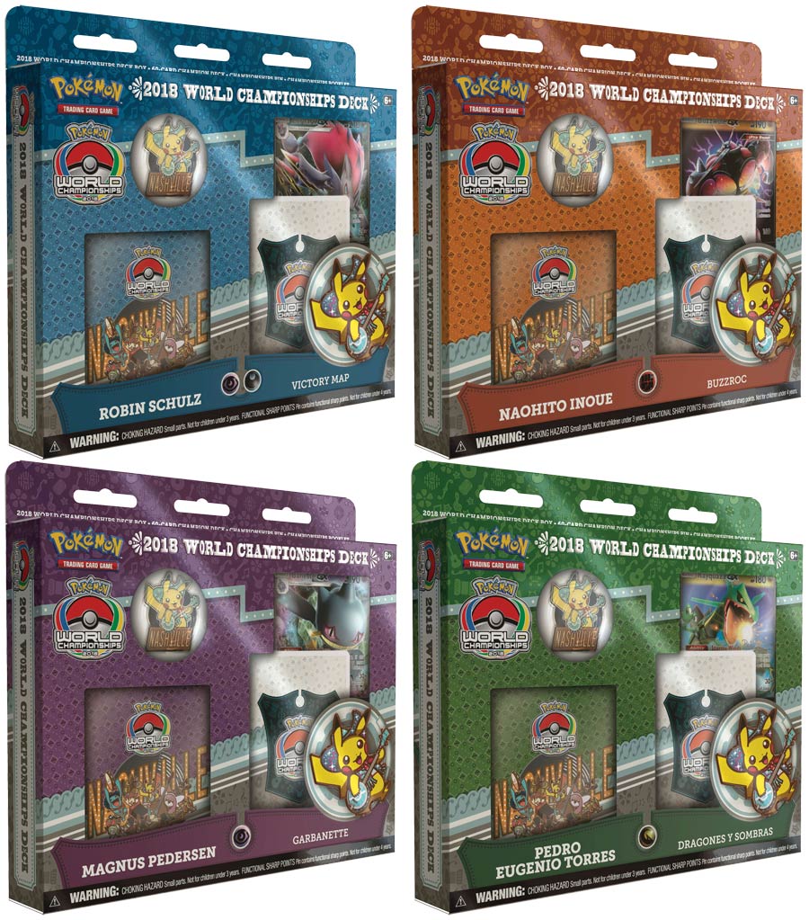 Pokemon TCG 2018 World Championship Decks Display Of 8 Decks