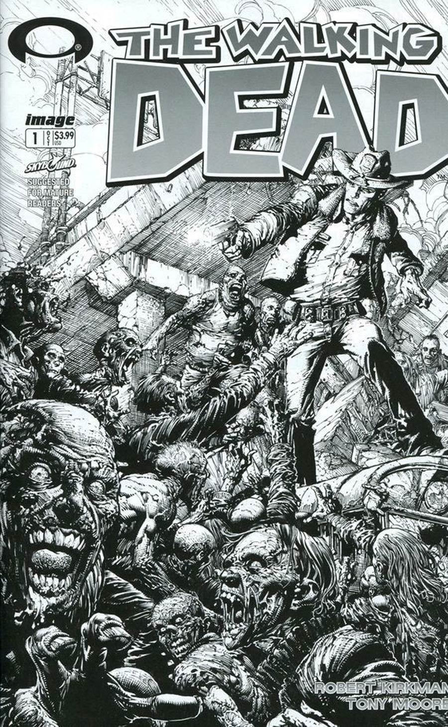 WALKING DEAD #1 BLACK BAGGED 15th ANNIVERSARY SEALED DAVID FINCH COVER INSIDE 