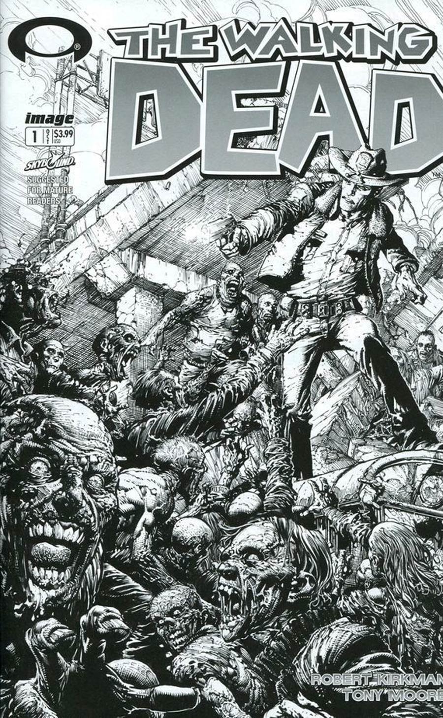 Walking Dead 15th Anniversary Blind Bag Edition #1 Cover D David Finch Black & White Cover Without Polybag