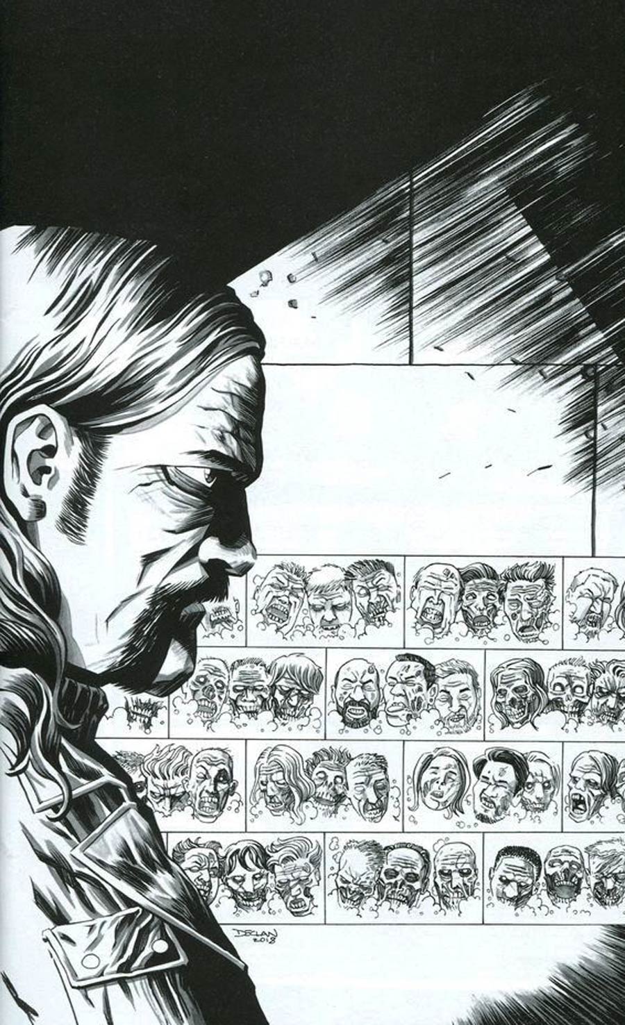 Walking Dead 15th Anniversary Blind Bag Edition #27 Cover E Declan Shalvey Black & White Virgin Cover Without Polybag