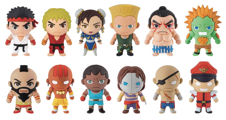 Street Fighter 3D Figural Keyring Blind Mystery Box 24-Piece Display