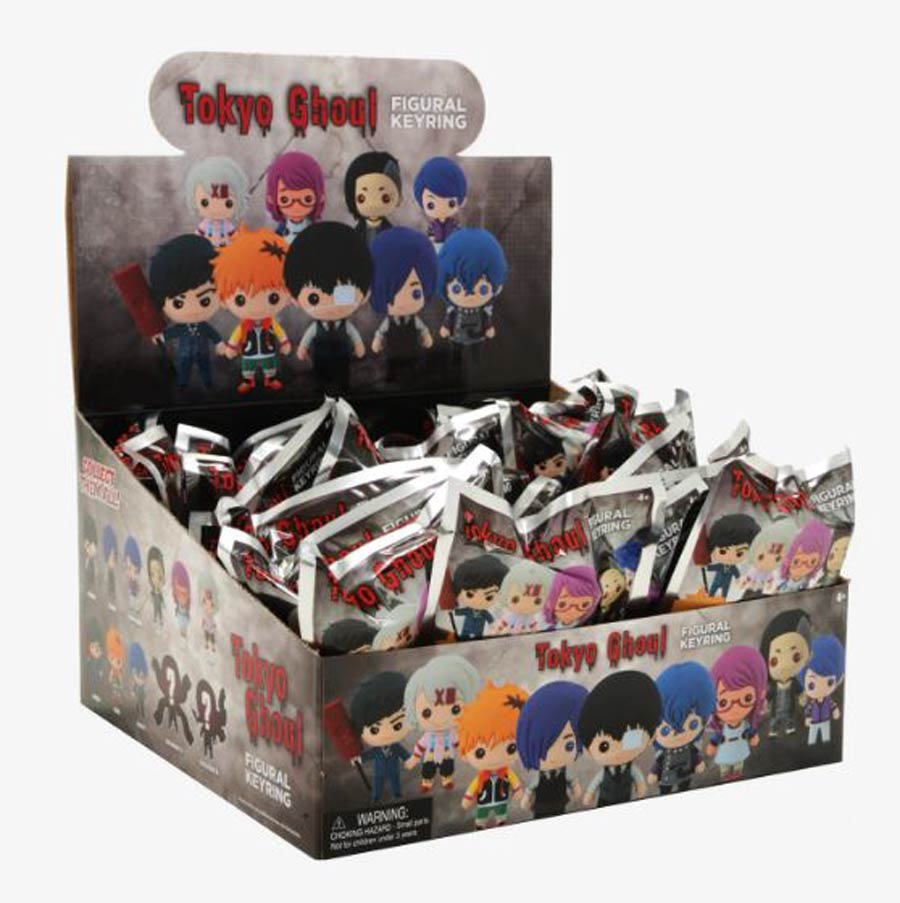 Tokyo Ghoul 3D Figural Keyring Series 3 Blind Mystery Box 24-Piece Display