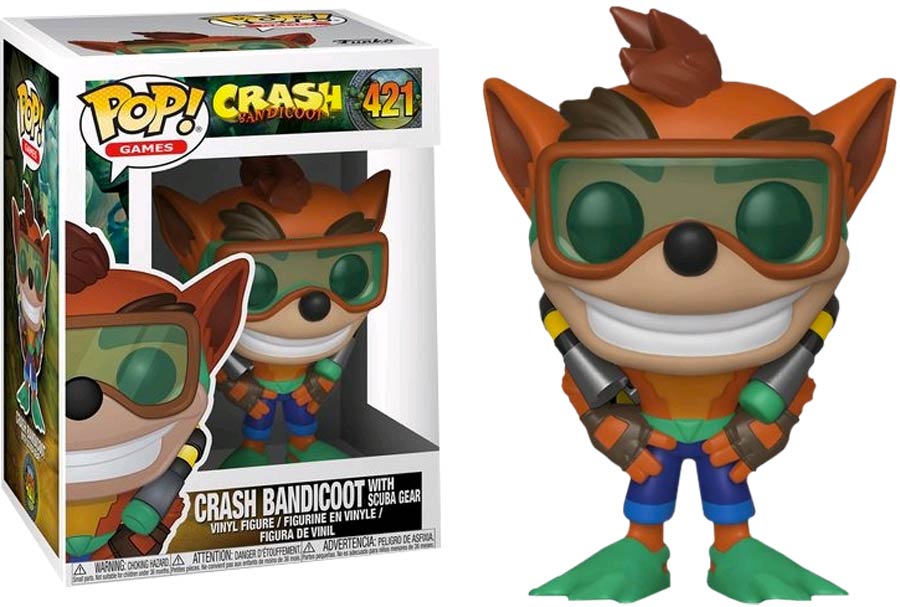 POP Games 420 Crash Bandicoot Crash Bandicoot With Scuba Gear Vinyl Figure