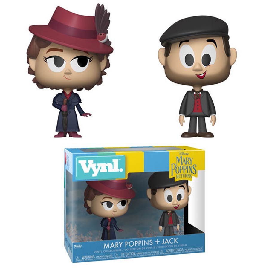 Vynl. Mary Poppins Mary Poppins And Jack The Lamplighter 2-Pack Vinyl Figure