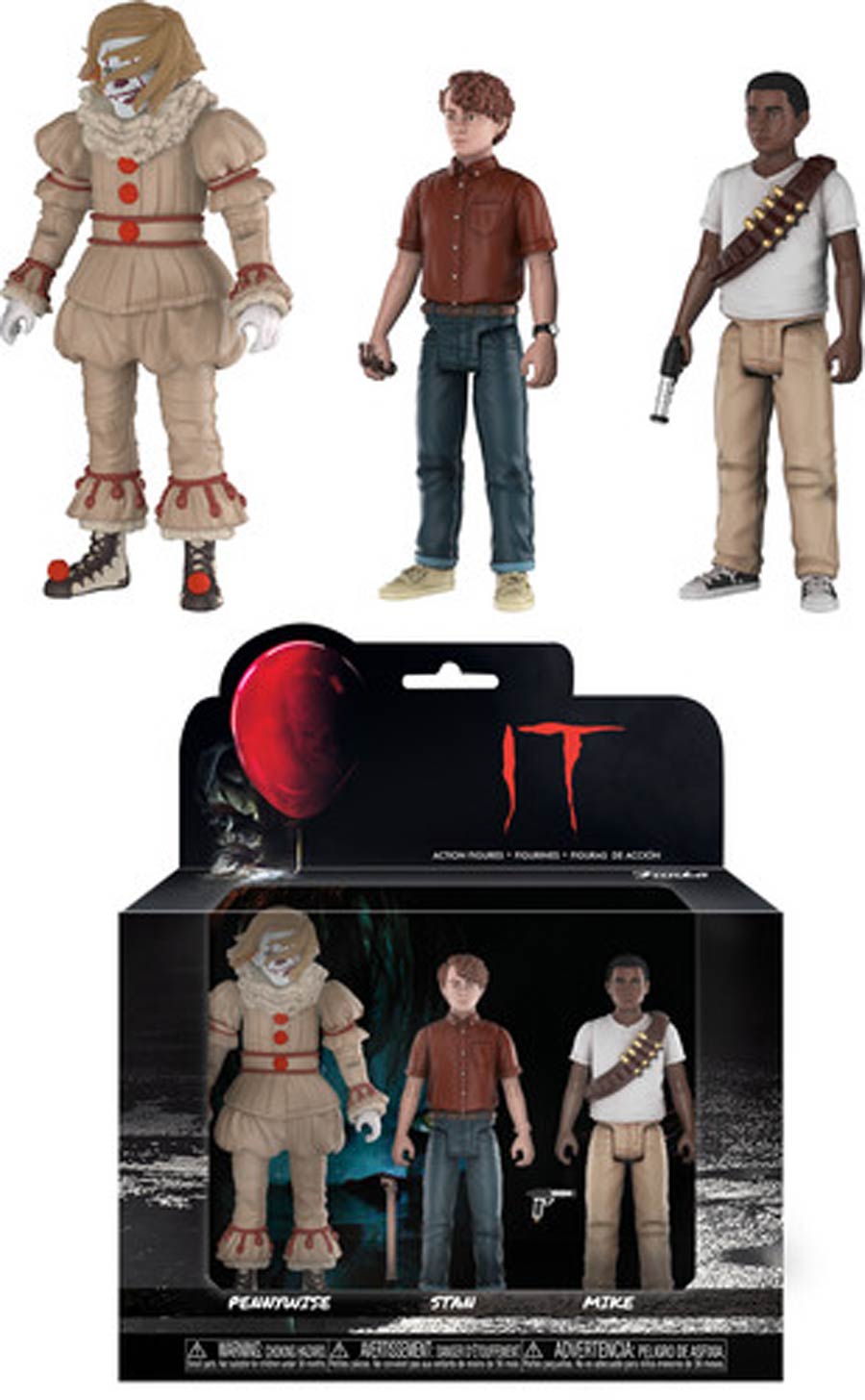 IT (2017) Pennywise Stan Mike 3-Pack Action Figure