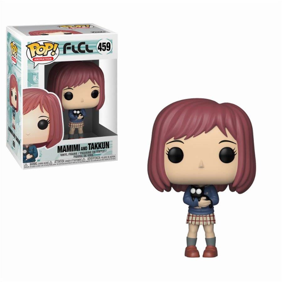 POP Animation 459 FLCL Mamimi With Takkun Black Cat Vinyl Figure