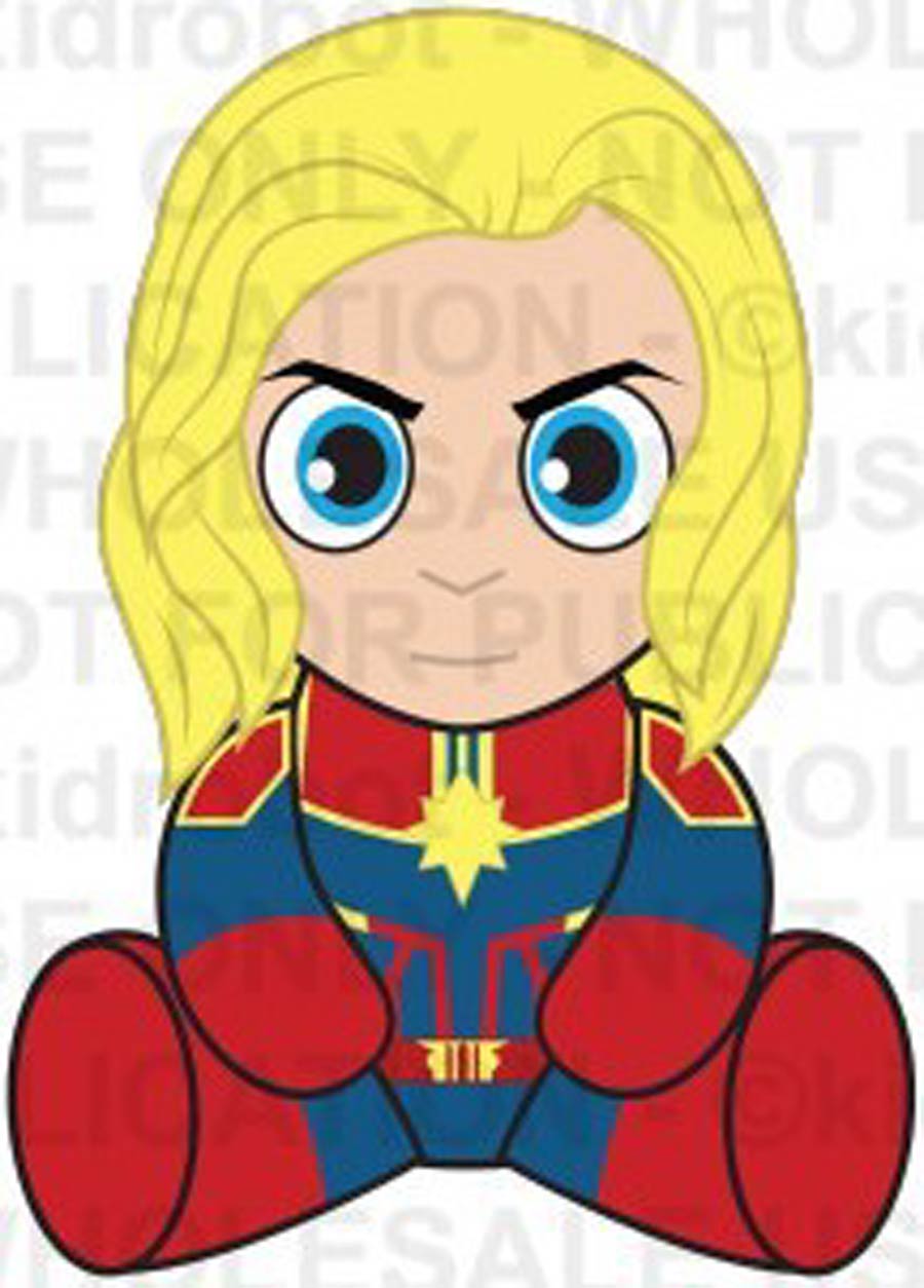 Marvel Captain Marvel Sitting Phunny Plush By KidRobot