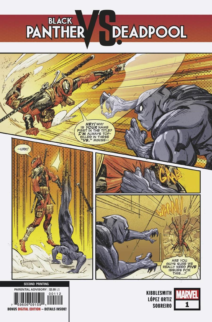 Black Panther vs Deadpool #1 Cover I 2nd Ptg Variant Ryan Benjamin Cover