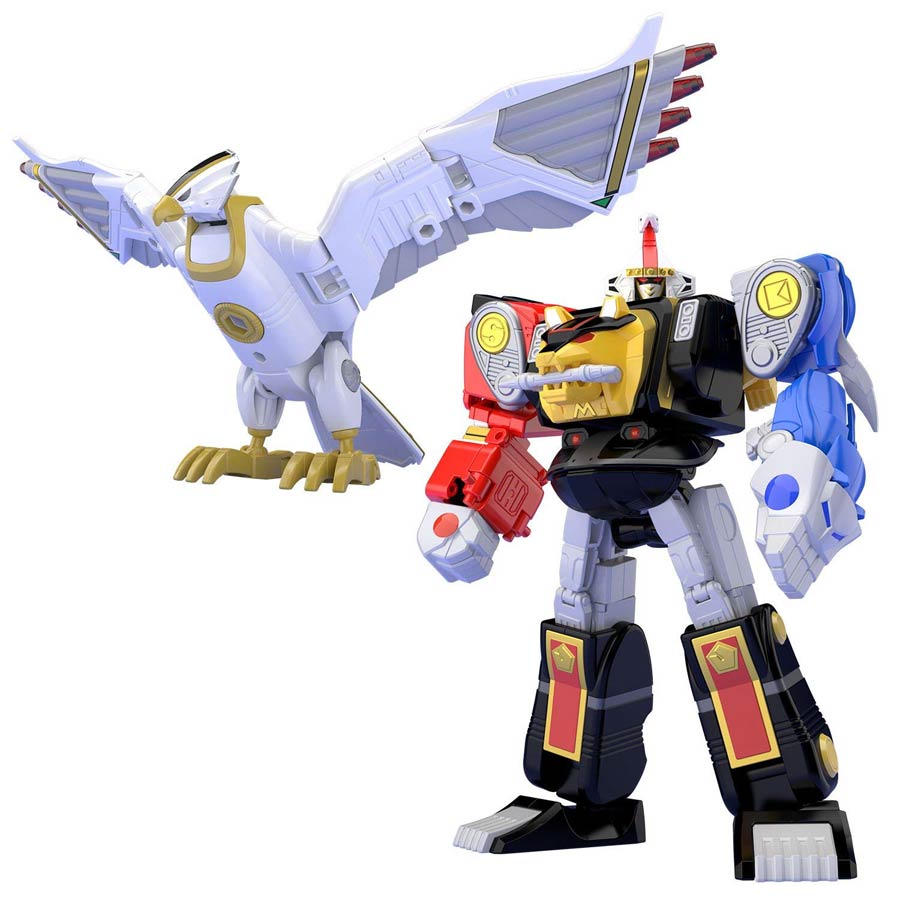 Mighty Morphin Power Rangers Super Mini-Pla Kit - Ninja Megazord & White Ninja Falconzord Set