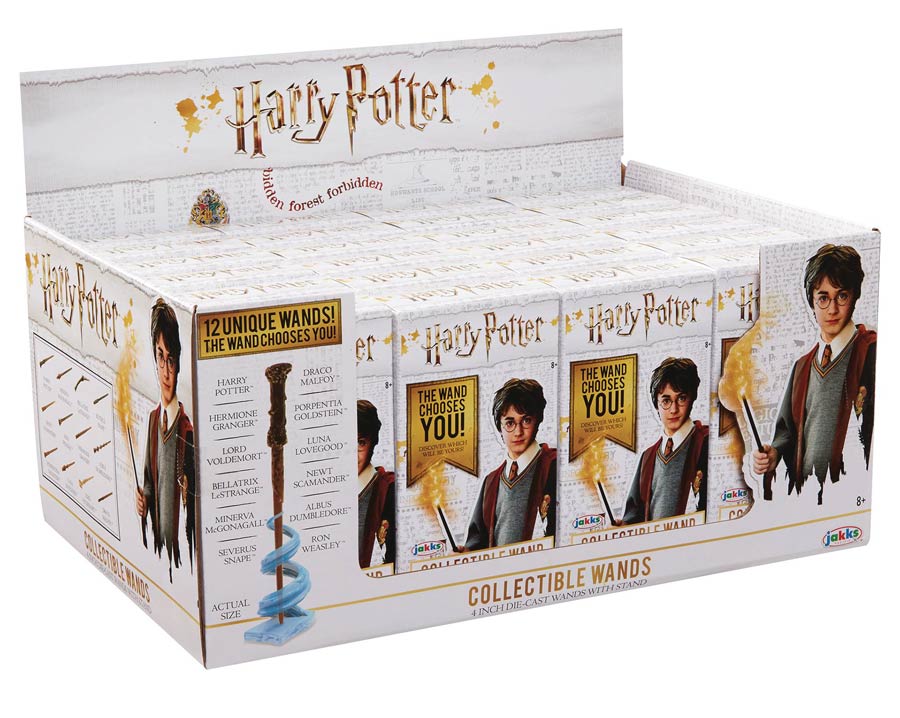 Harry Potter Die-Cast Wand Wave 2 Blind Mystery Box Display