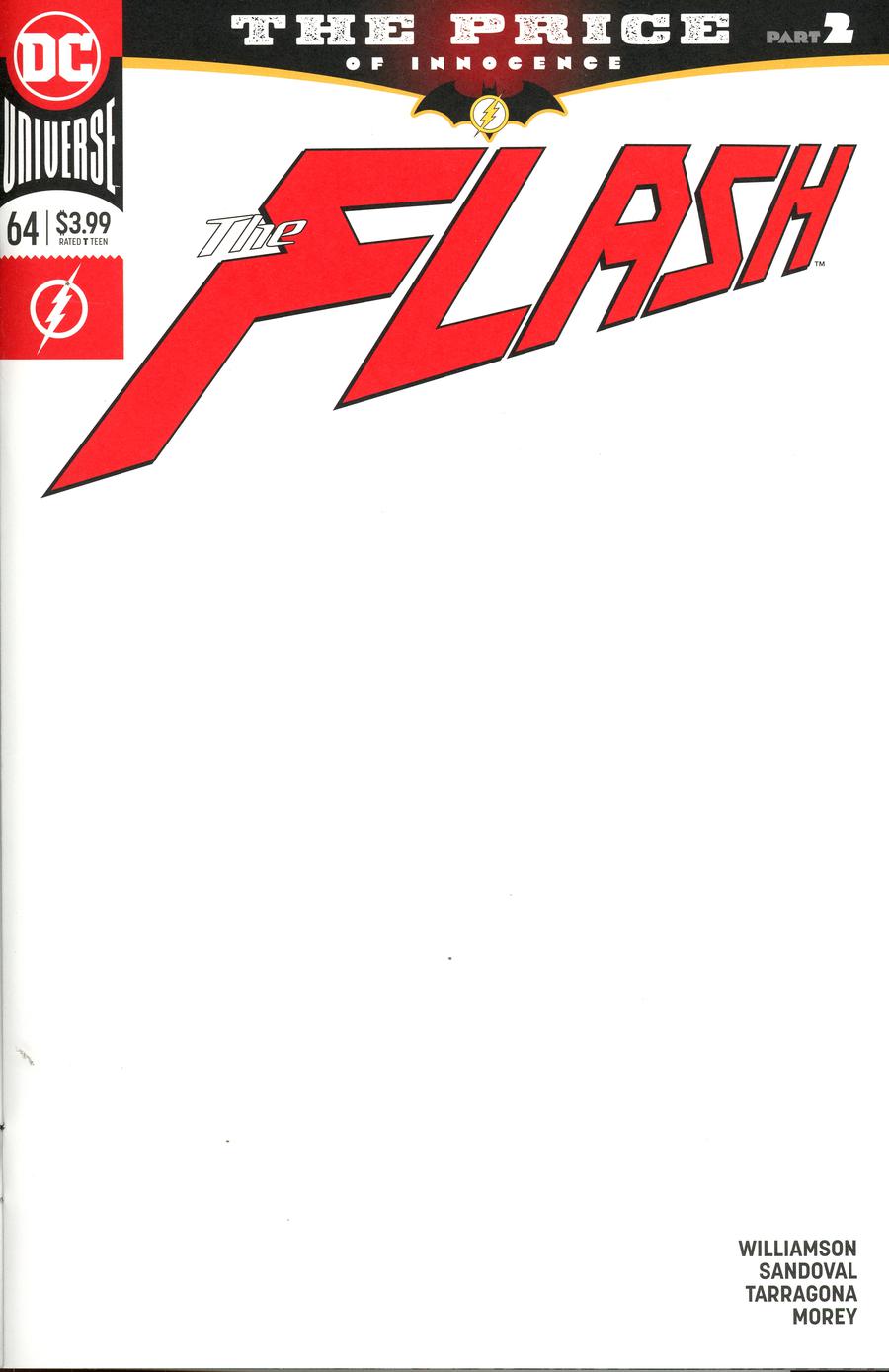Flash Vol 5 #64 Cover C Variant Blank Cover (The Price Part 2)(Heroes In Crisis Tie-In)