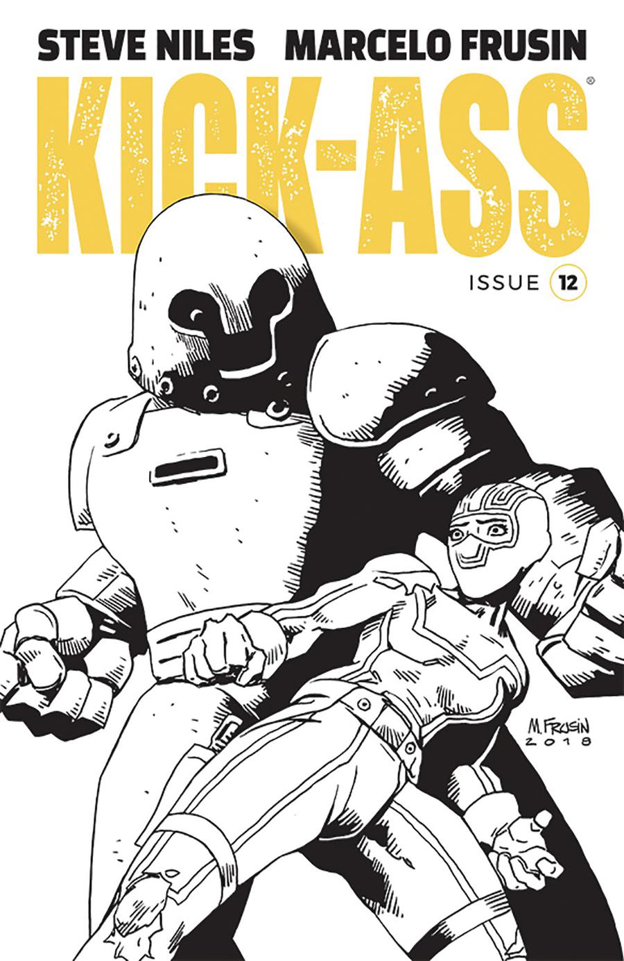 Kick-Ass Vol 4 #12 Cover B Variant Marcelo Frusin Sketch Cover