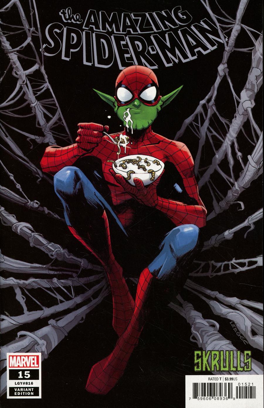 Amazing Spider-Man Vol 5 #15 Cover B Variant Lee Garbett Skrulls Cover