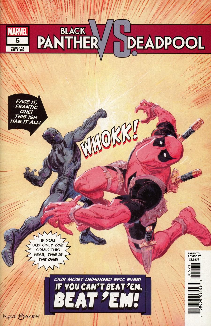 Black Panther vs Deadpool #5 Cover B Variant Kyle Baker Cover