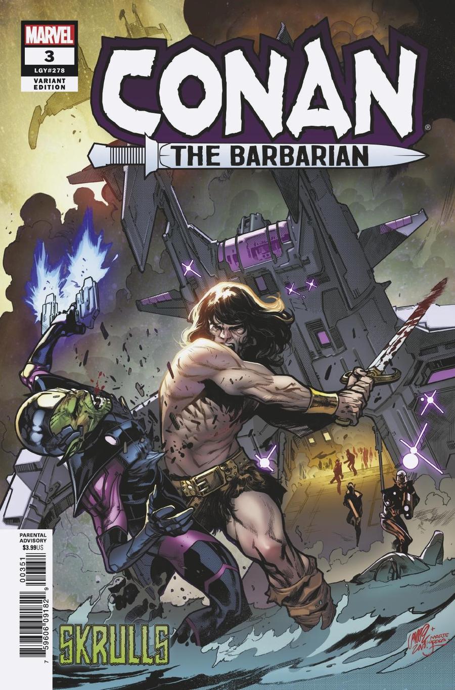 Conan The Barbarian Vol 4 #3 Cover B Variant Pepe Larraz Skrulls Cover