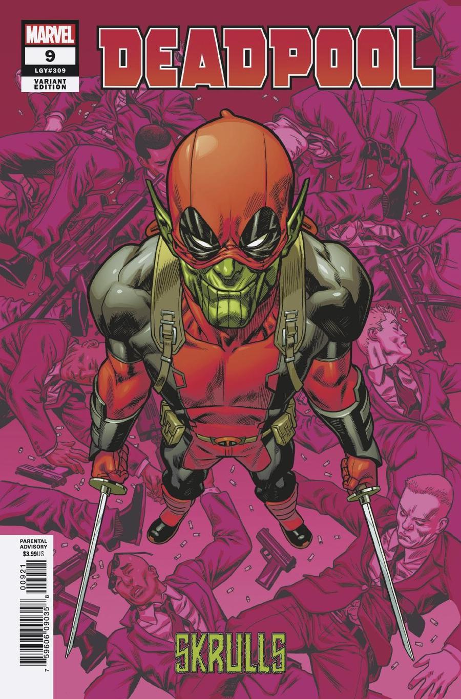 Deadpool Vol 6 #9 Cover B Variant Mike Hawthorne Skrulls Cover