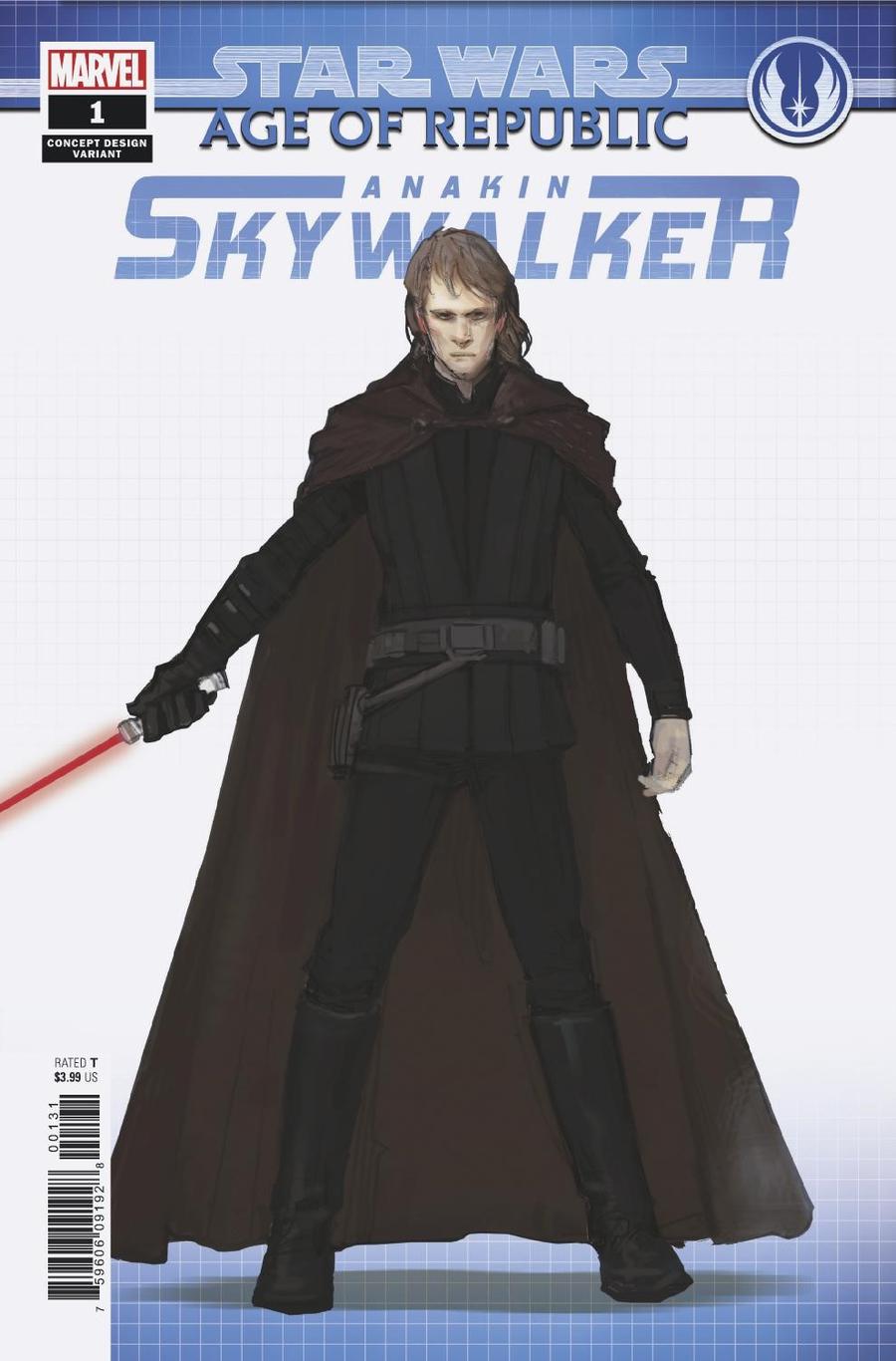 Star Wars Age Of Republic Anakin Skywalker #1 Cover B Variant Concept Design Cover