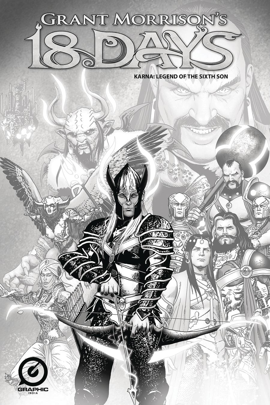 Grant Morrisons 18 Days Karna Legend Of The Sixth Son One Shot Cover C Variant Marc Borstel Limited Edition Pencil Sketch Cover