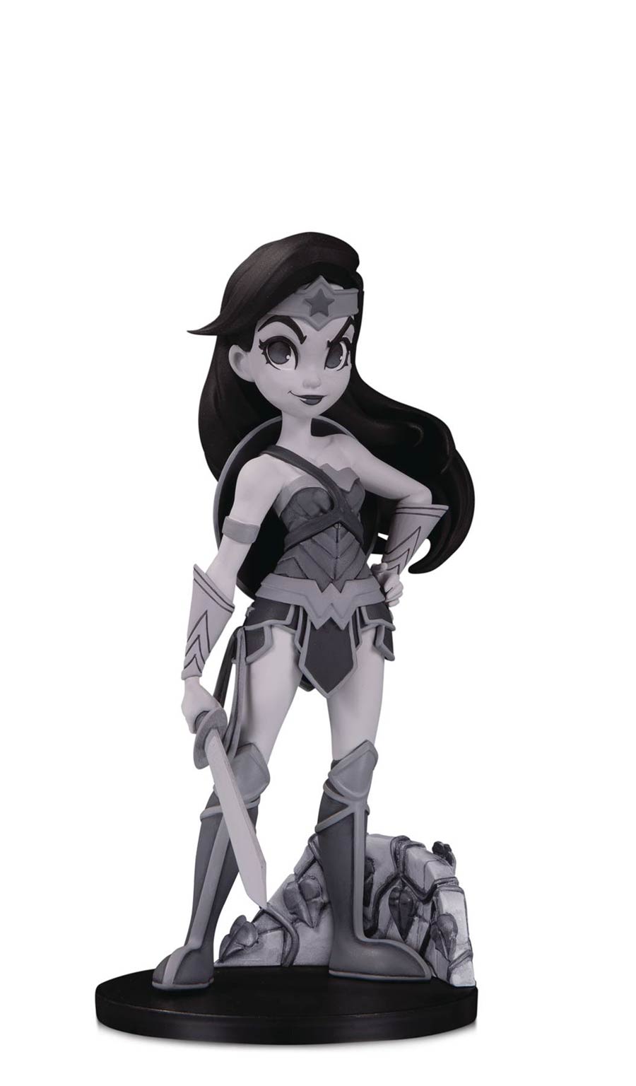 DC Artists Alley Designer Vinyl Figure By Chrissie Zullo - Wonder Woman Black & White Version