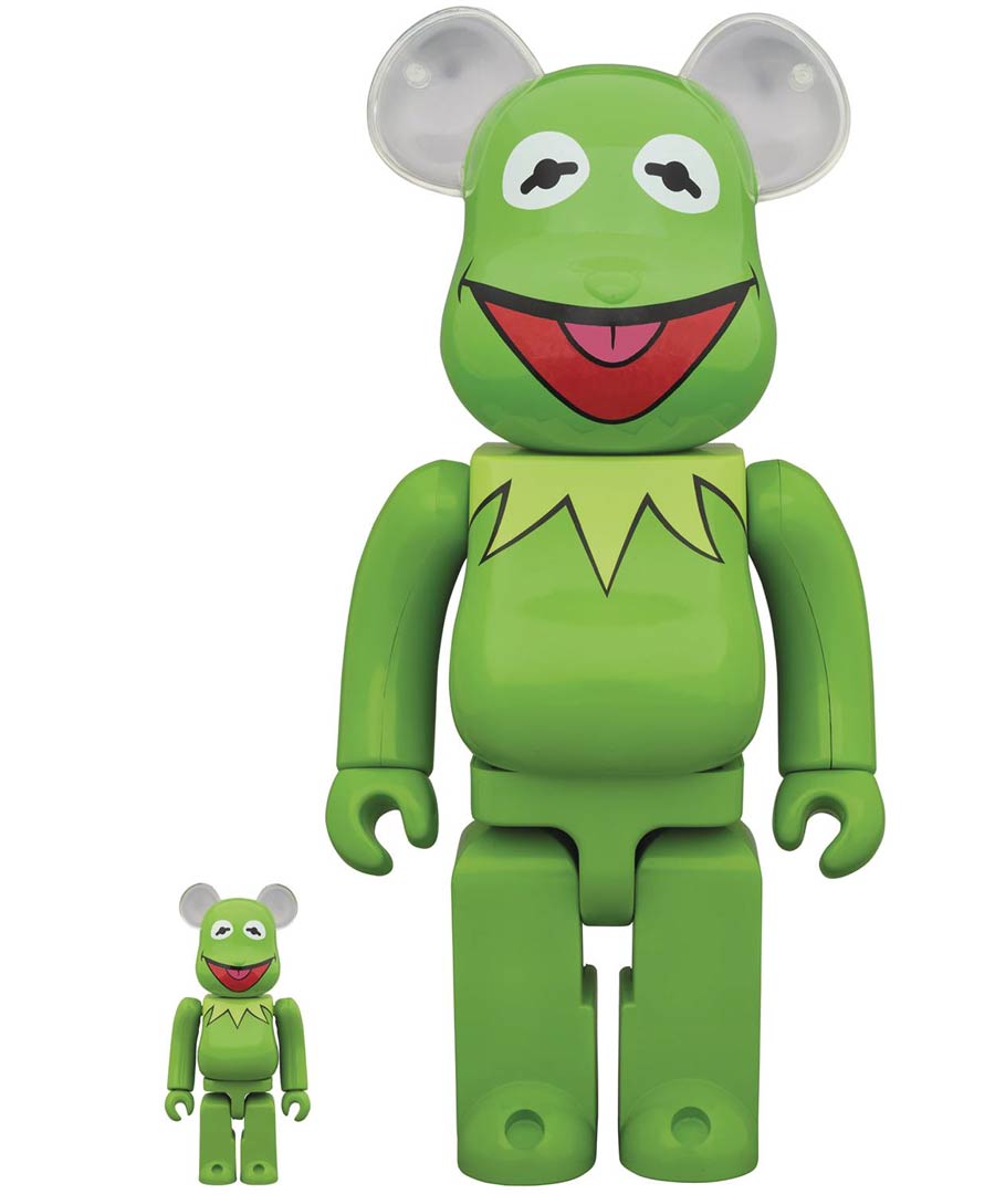 Muppets Kermit The Frog 100 Percent & 400 Percent 2-Pack Bearbrick